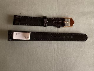 CORREA DE RELOJ DE PIEL NEGRA