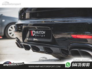 DIFUSOR TRASERO PORSCHE PANAMERA 2013-2016 NEGRO MATE