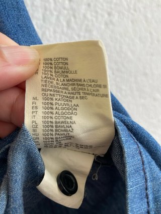 Camisa vaquera H&M manga corta talla 34