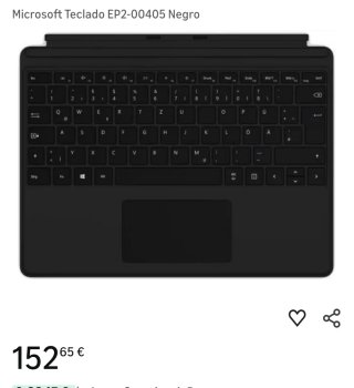 Teclado Microsoft EP2-00405 Negro