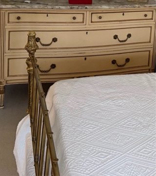 Cama antigua estilo victoriano/Art Nouveau