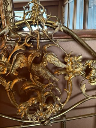 Cama antigua estilo victoriano/Art Nouveau