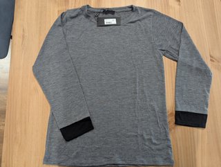 Camiseta Tentazioni gris manga larga con etiqueta