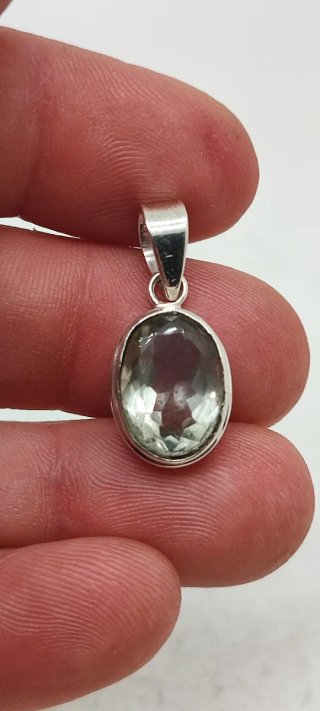 Colgante de Plata y Prasiolita.
