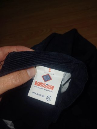2 Pantalones Pana Trabajo Velilla azul marino.