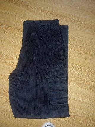 2 Pantalones Pana Trabajo Velilla azul marino.