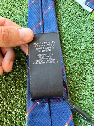 Corbata Gucci Azul Marino Abejas