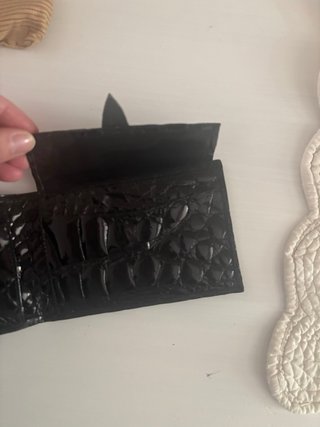 Portafoglio I Santi effetto coccodrillo nero