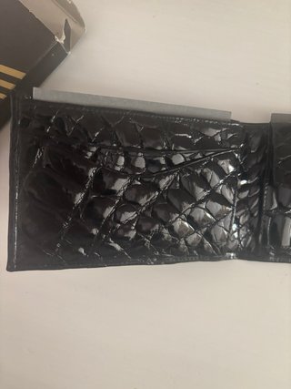 Portafoglio I Santi effetto coccodrillo nero