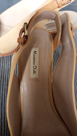 Sandalias Massimo Dutti Beige y Azul