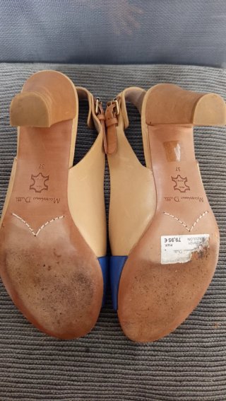 Sandalias Massimo Dutti Beige y Azul