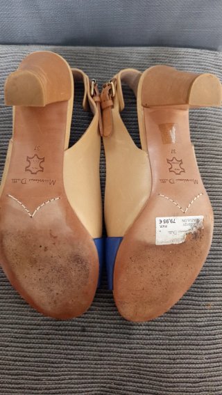 Sandalias Massimo Dutti Beige y Azul