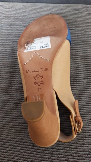 Sandalias Massimo Dutti Beige y Azul