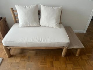Mueble de terraza de madera estilo rustico