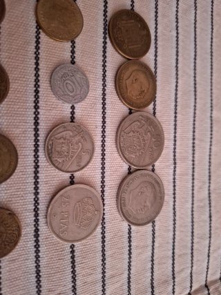 Collezione di monete antiche di pesetas