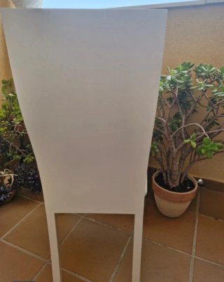 4 Sillas Comedor Madera Blanca Rota