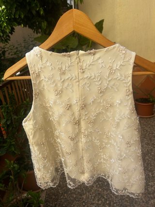 Top Novia Artesanal Bordado T40