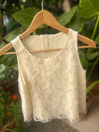 Top Novia Artesanal Bordado T40