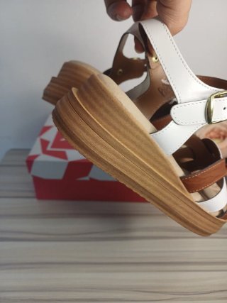 Sandali donna bianchi e marroni tg 36