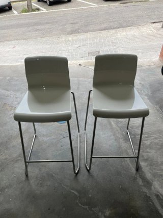 Sgabelli alti da cucina in metallo e plastica