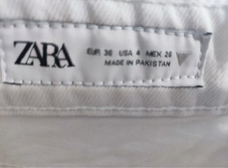 Pantalón Zara Blanco Talla S