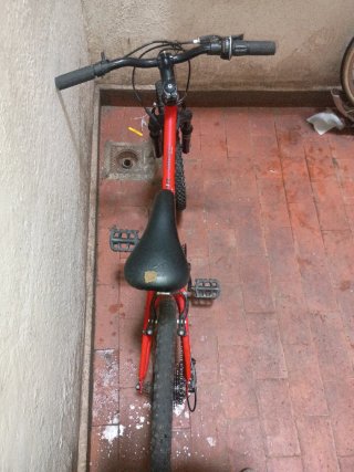 Bicicleta da montagna rossa per minori di età