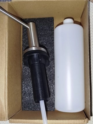 Dispensador jabón acero inoxidable para encimera