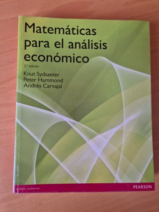 Matematicas para el analisis económico