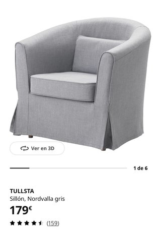 Sillón Tullsta gris