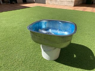 Fregadero de aluminio con accesorios