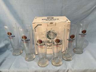 6 Vasos altos de Cerveza