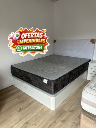 CANAPÉ CON COLCHON 150x190 BLANCO EN OFERTA