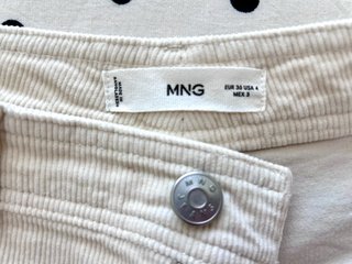 Pantalón culotte pana blanco