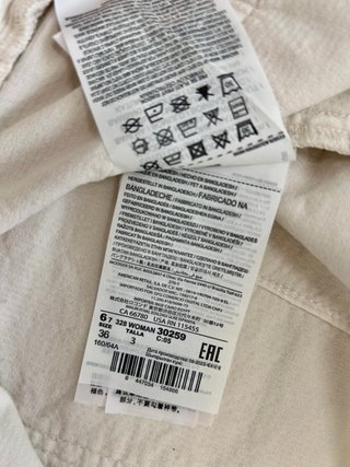 Pantalón culotte pana blanco