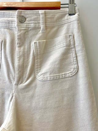Pantalón culotte pana blanco