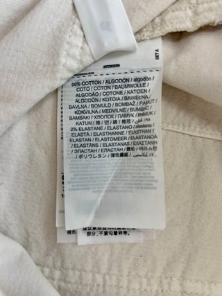 Pantalón culotte pana blanco
