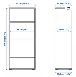 Mueble TV y Librería Ikea Skruvby