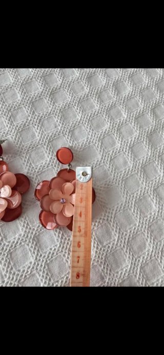 Pendientes Parfois flor naranja y rosa