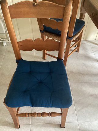 4 Sillas Pino Mazizo Asiento Enea