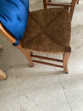 4 Sillas Pino Mazizo Asiento Enea
