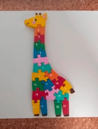 Puzzle in legno animali giraffa e cane
