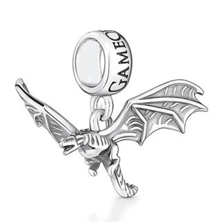 Charm Dragón de Daenerys Juego de Tronos Plata