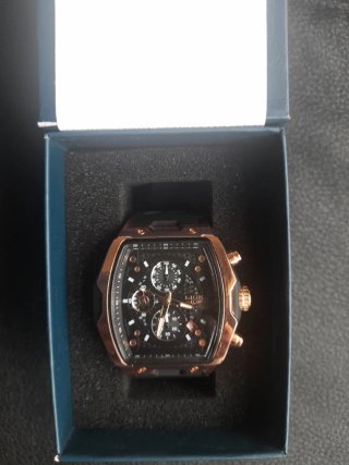 Reloj LIGE Negro y Dorado