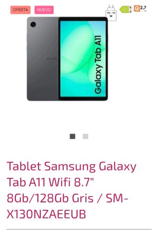 Tablet Samsung Galaxy Tab A11 Wifi 8.7 Gris