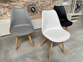 PACK DE 4 SILLAS ACOLCHADAS ESTILO NORDICO