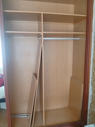 Armario empotrado madera y cristal