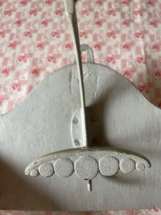 Appendiabiti vintage in metallo e legno