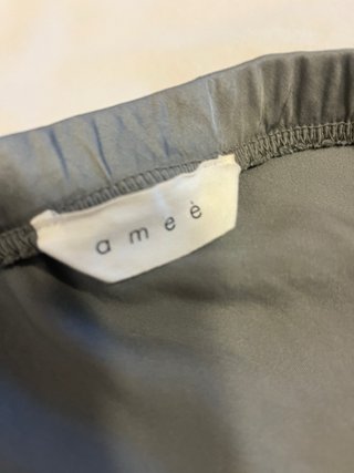 Falda larga fluida gris perla