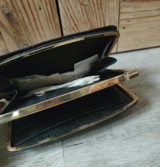 Carteras Billeteras Piel Negra Cierre Seguridad