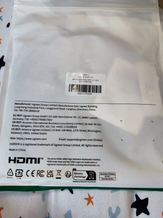 Cable HDMI 2.1 Ugreen 8K 60Hz Trenzado 3M